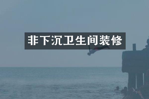 非下沉卫生间装修