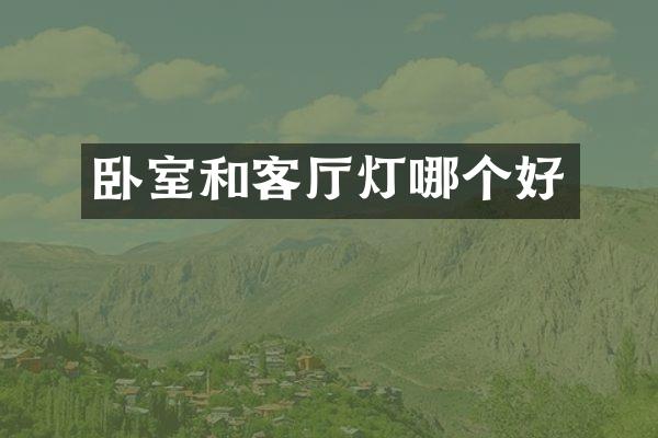 卧室和客厅灯哪个好