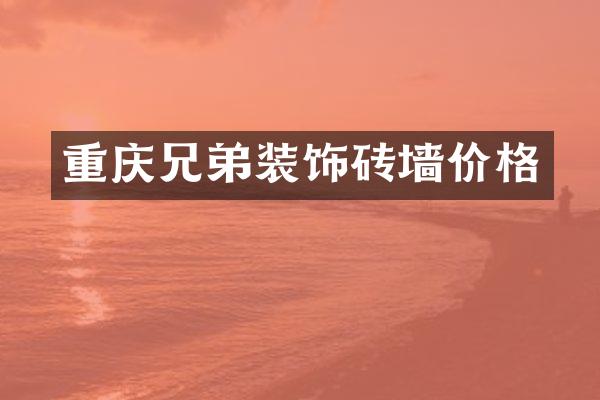 重庆兄弟装饰砖墙价格