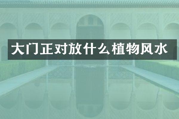 大门正对放什么植物风水