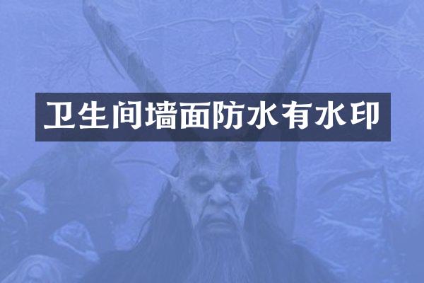 卫生间墙面防水有水印