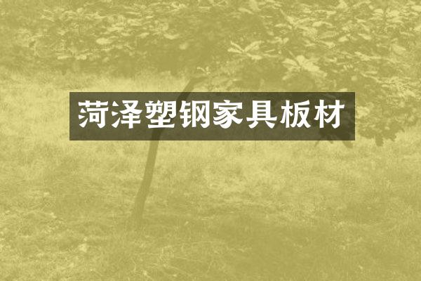 菏泽塑钢家具板材