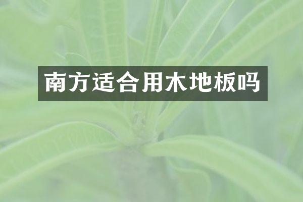南方适合用木地板吗