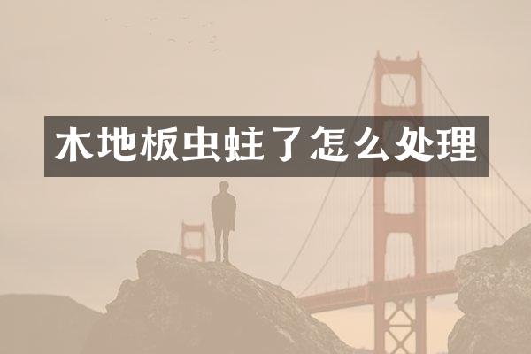 木地板虫蛀了怎么处理