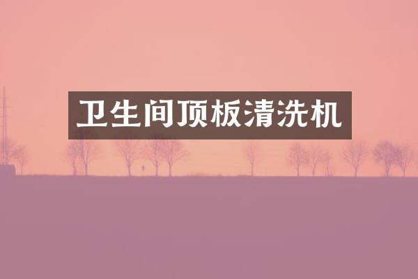 卫生间顶板清洗机