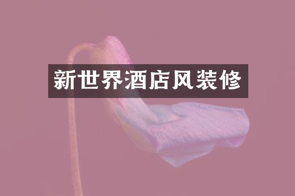 新世界酒店风装修