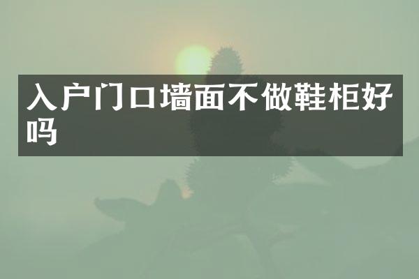 入户门口墙面不做鞋柜好吗