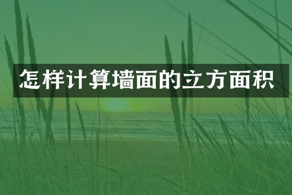 怎样计算墙面的立方面积