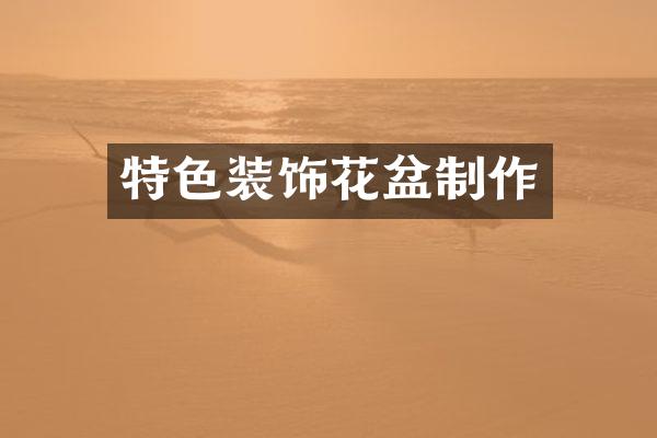 特色装饰花盆制作