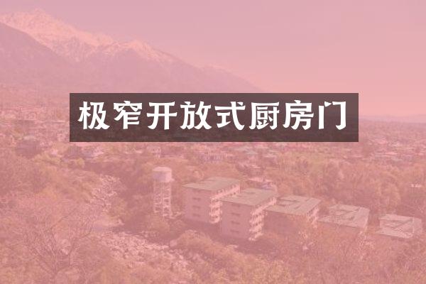 极窄开放式厨房门