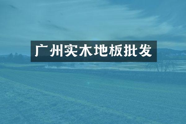 广州实木地板批发
