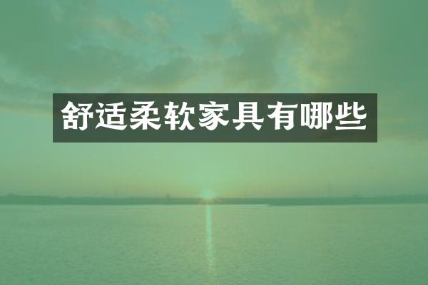 舒适柔软家具有哪些