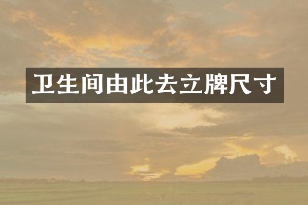 卫生间由此去立牌尺寸