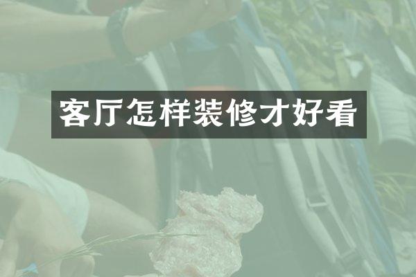 客厅怎样装修才好看