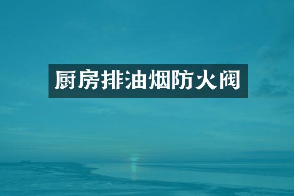 厨房排油烟防火阀