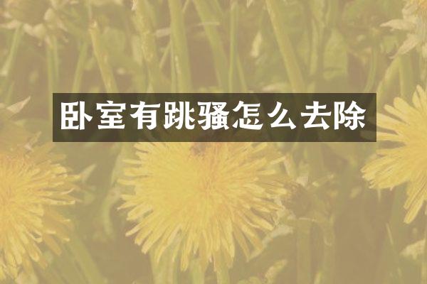 卧室有跳骚怎么去除