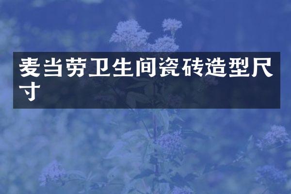 麦当劳卫生间瓷砖造型尺寸