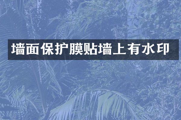 墙面保护膜贴墙上有水印
