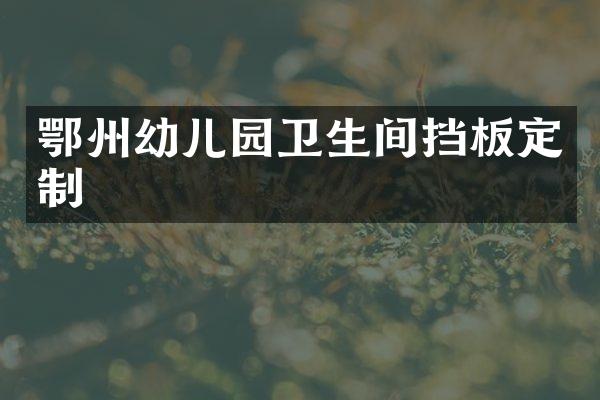 鄂州幼儿园卫生间挡板定制