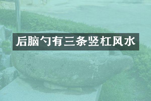 后脑勺有三条竖杠风水