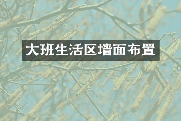 大班生活区墙面布置