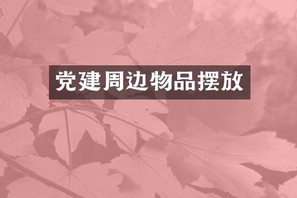 党建周边物品摆放