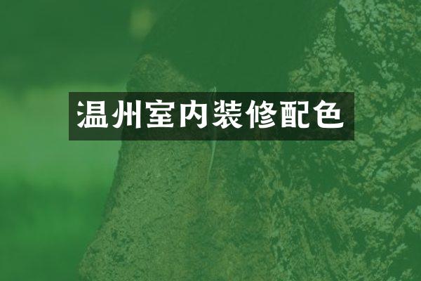 温州室内装修配色