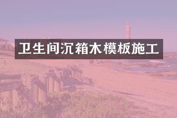 卫生间沉箱木模板施工