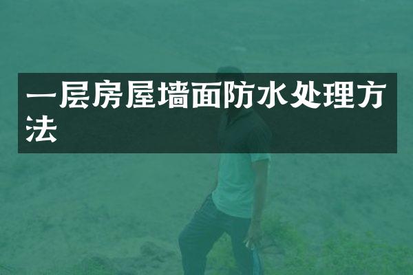 一层房屋墙面防水处理方法