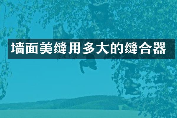 墙面美缝用多大的缝合器