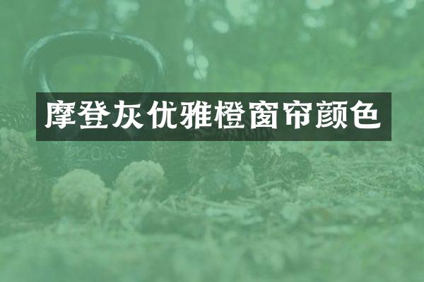 摩登灰优雅橙窗帘颜色