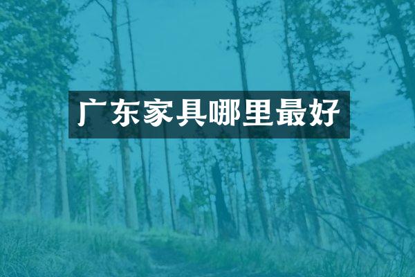 广东家具哪里最好
