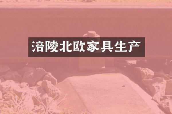 涪陵北欧家具生产