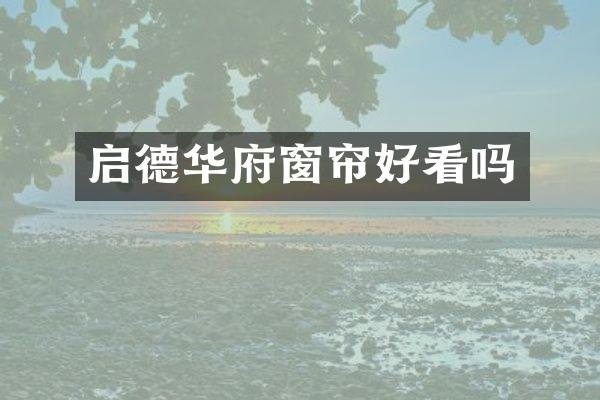 启德华府窗帘好看吗