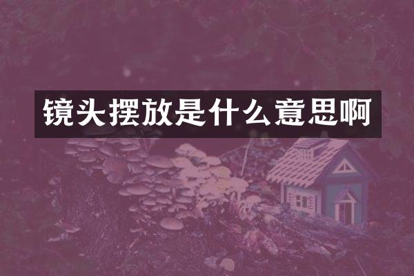 镜头摆放是什么意思啊