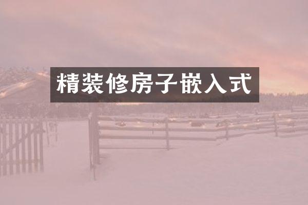 精装修房子嵌入式