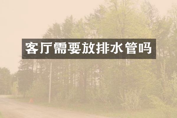 客厅需要放排水管吗