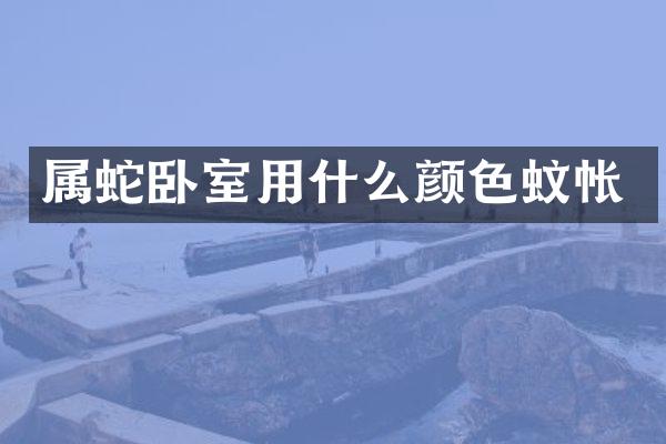 属蛇卧室用什么颜色蚊帐