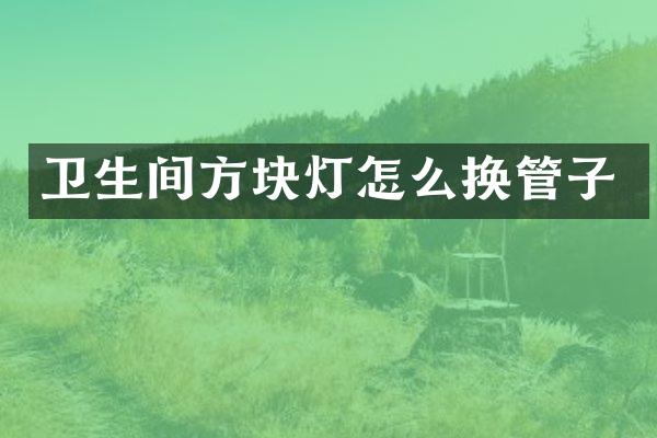 卫生间方块灯怎么换管子