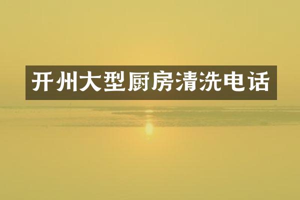 开州大型厨房清洗电话