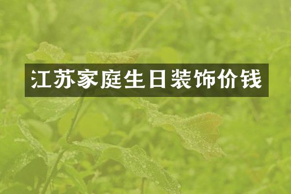 江苏家庭生日装饰价钱