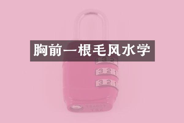 胸前一根毛风水学
