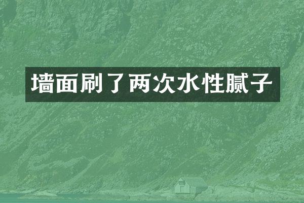 墙面刷了两次水性腻子