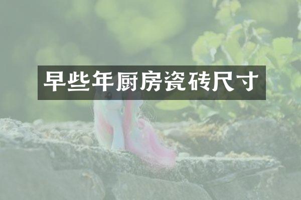 早些年厨房瓷砖尺寸