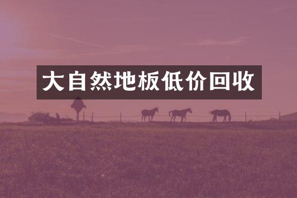 大自然地板低价回收