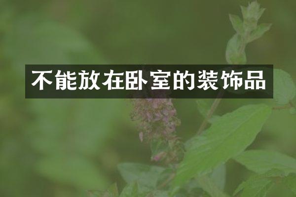 不能放在卧室的装饰品