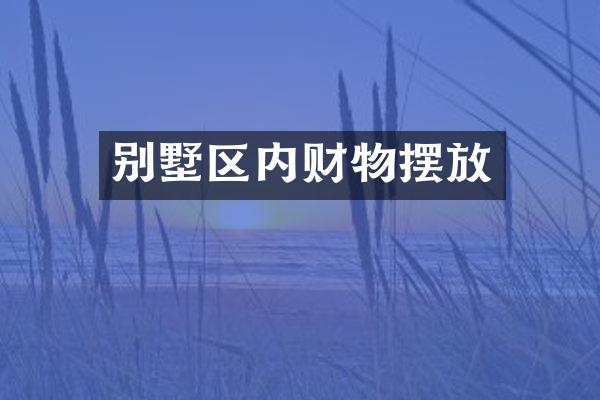 别墅区内财物摆放