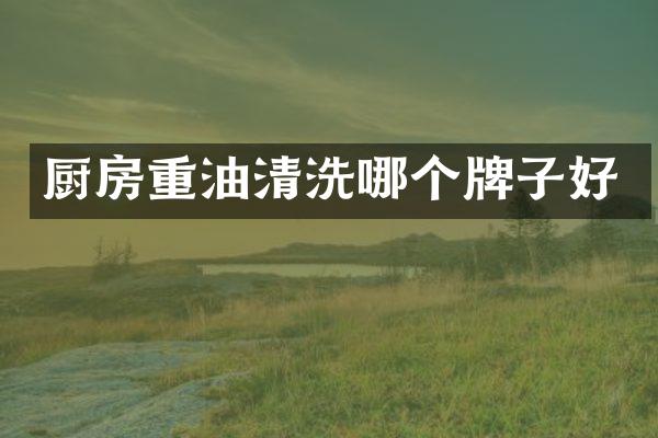 厨房重油清洗哪个牌子好