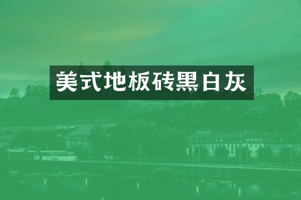 美式地板砖黑白灰