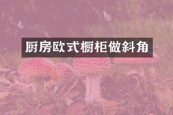 厨房欧式橱柜做斜角